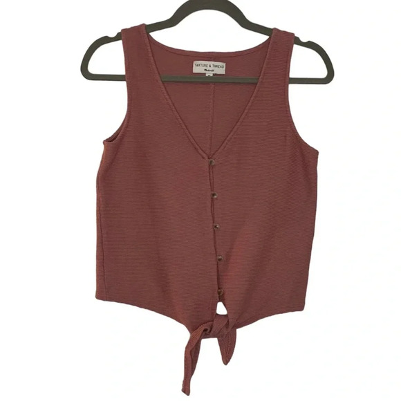 Madewell Tie Front Cotton Crop Top - Picture 5 of 10